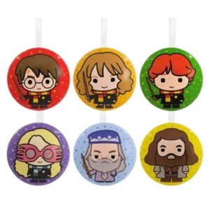 Hallmark Harry Potter Multi Color Tin Christmas Ornaments 6 Count